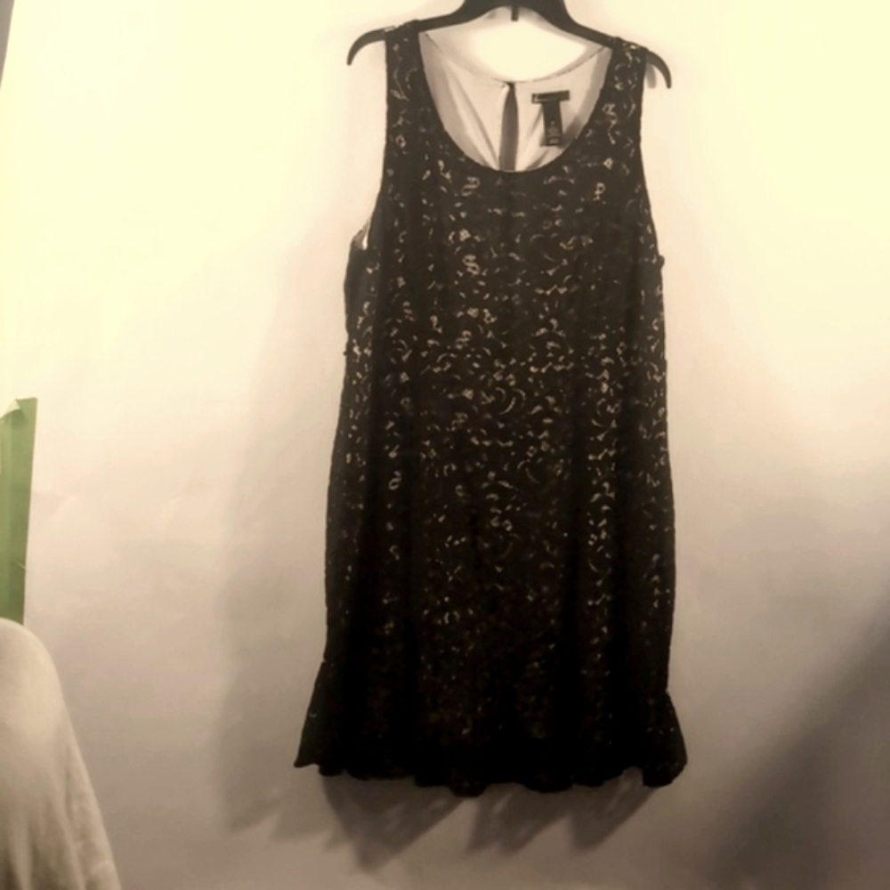 Lane Bryant Little Black Lace dress Size 20 - Picture 2 of 13